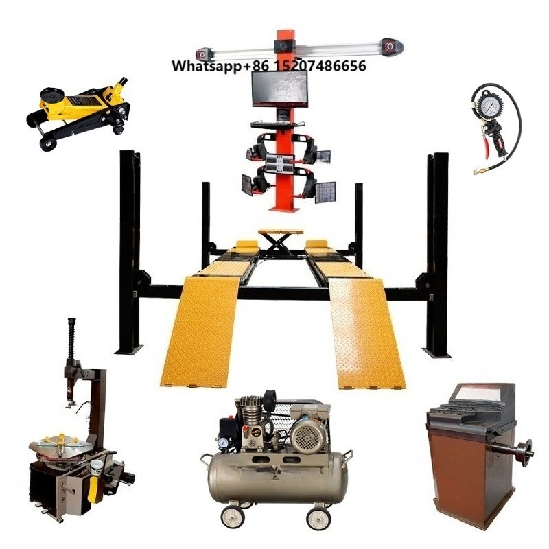 Wheel Alignment Machine - Elevador Hidráulico de Quatro Colunas e